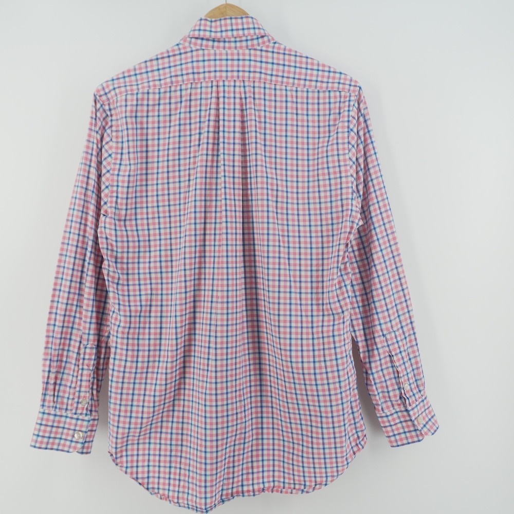 Vineyard Vines Murray Shirt Mens Small Pink Blue Plaid Slim Fit Button Down - Picture 5 of 7